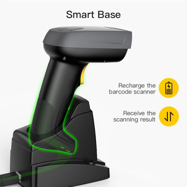 Cradle 1D 2D Bluetooth Wireless Barcode Scanner With Stand For Android POS