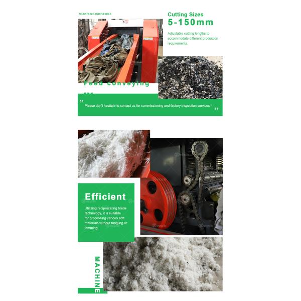 Factory Price Waste Fabric Cotton Fiber Cloth FIBC Ton Bag Cloth Cutting Machine Straw Shredding Machine