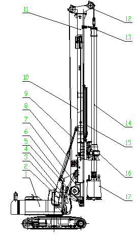 Construction Lifting 190KN Diameter 1800mm Rotary Drilling Rigs