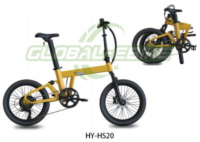 Yellow Foldable Electric Bike With 36V 350W Motor And 20*2.3/2.4 Wheel Size