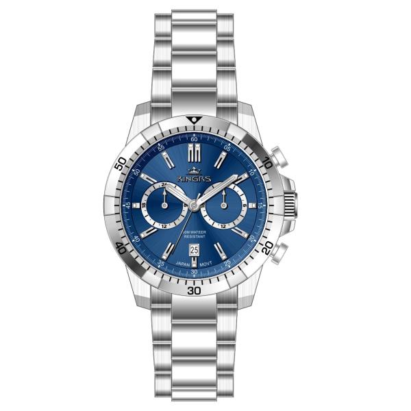 46.0mm special function stainless steel watches formen ,dual time luxury wrist steel watch