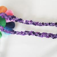 O roxo de 20KJ72 1.2cm apassamana a guarnição da fita da lantejoula da trança