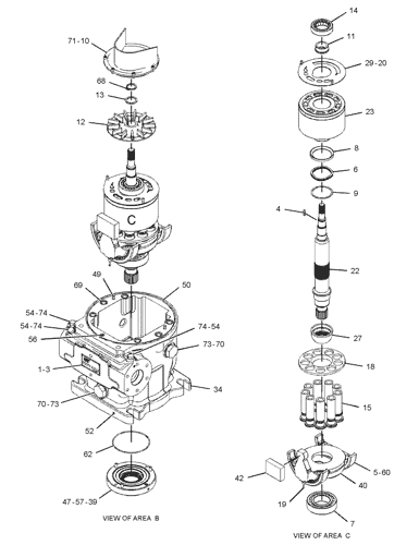 384-9438 384-9439 20R6312 для загрузчиков колес CAT 994H 988K 988H гидравлический насос GP-PISTON