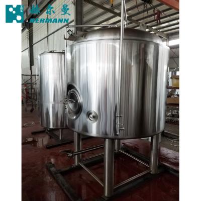 Tanque vertical da fabricação de cerveja do Brite, tanque brilhante da cervejaria do controle do PLC 500L 304 de aço inoxidável