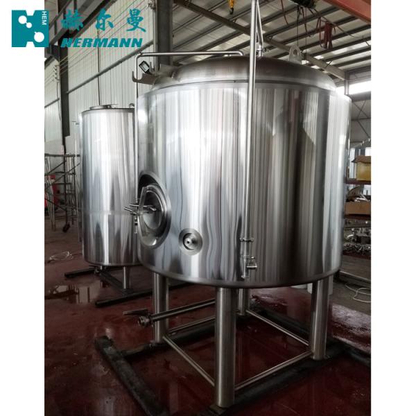 Tanque vertical da fabricação de cerveja do Brite, tanque brilhante da cervejaria do controle do PLC 500L 304 de aço inoxidável