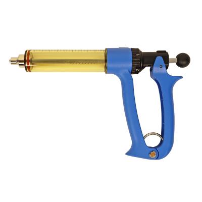 25/50 ML Semi Automatic Livestock Syringe, Adjustable Continuous Repeating Syringe for Cattle Cow Goat Sheep Pig