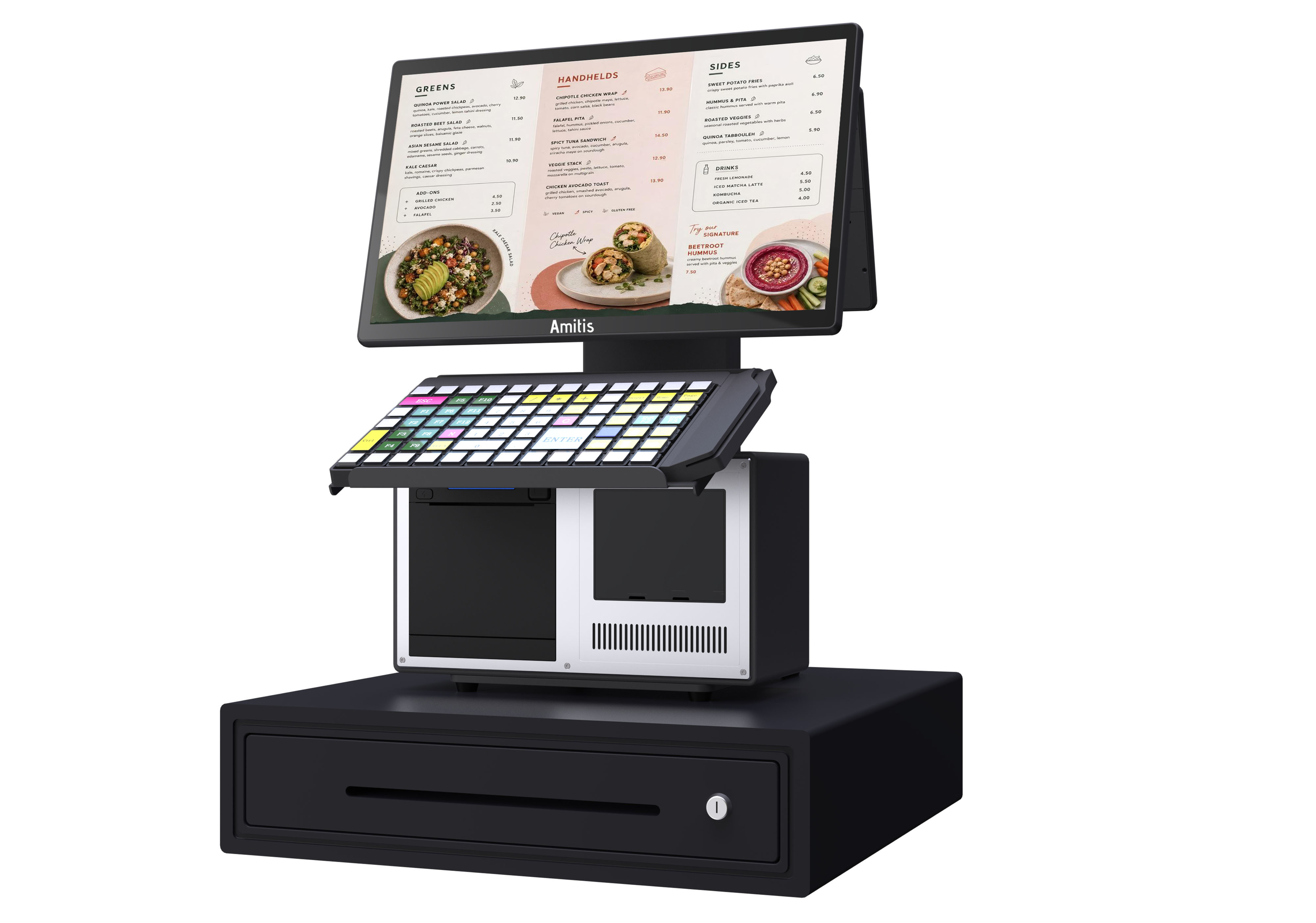 Dual Screen Interactive Android All In One POS RK3576 Octa Core Supermarket POS Machine