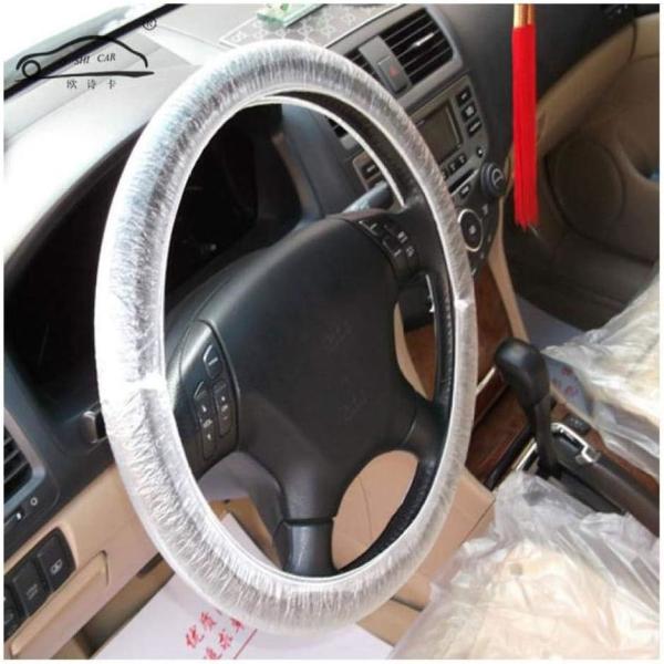 Disposable Plastic Steering Wheel Cover/White Plastic Steering-Wheel Cover Universal 4S Shop Dedicated Show