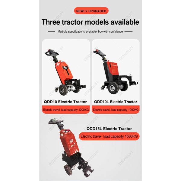 SINOLIFT QDD10 / QDD10L / QDD15L Pedestrian Electric Tractor