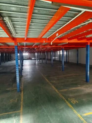 Heavy /Medium Duty Multi-level Steel Platform Industrial Mezzanine Floors in Blue and Orange Color