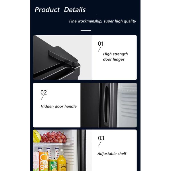Customized Logo Mini Beverage Refrigerator Freestanding For Home & Office