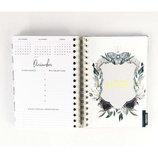 CMYK A5 Hardcover Notebook Printing Gold Spiral Weekly Daily Planner 80 Sheets