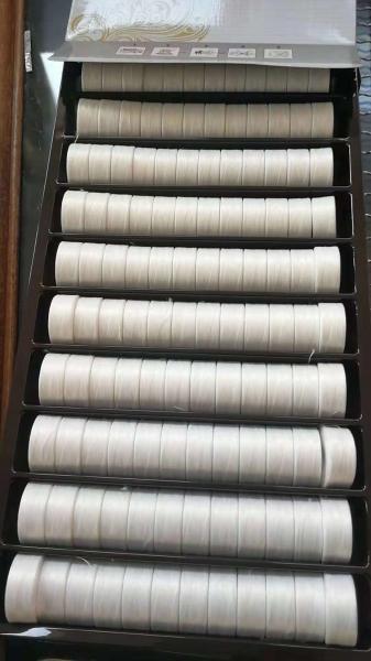 75D / 2 128 White Coreless Pre Wound Bobbin Thread For Embroidery Machine 1.6L