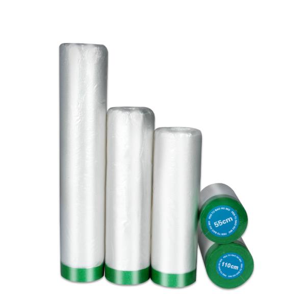 4-64Fold Acrylic Adhesive Pre Taped Waterproof Moisture Proof Masking Film For Decoration