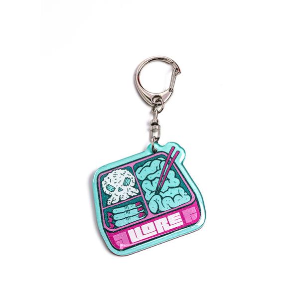 Custom Personalized Eco-friendly Plastic Single Epoxy with Glitter Acrylic Charms Non-Clear Keychain