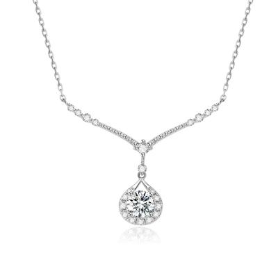 Moda requintada 18k ouro de laboratório cresceu pendente de diamante lindo pendente branco joias de diamante forma redonda pendente