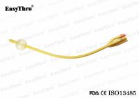 Fr16-Fr26 Catéthre en latex Foley en silicone enduit à trois voies taille adulte