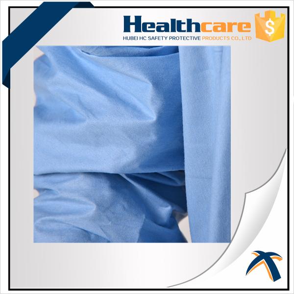 PP / SMS Disposable Lab Coats Barrier Gowns With Hook And Loop Elastic Cuff Alcohol Resistant