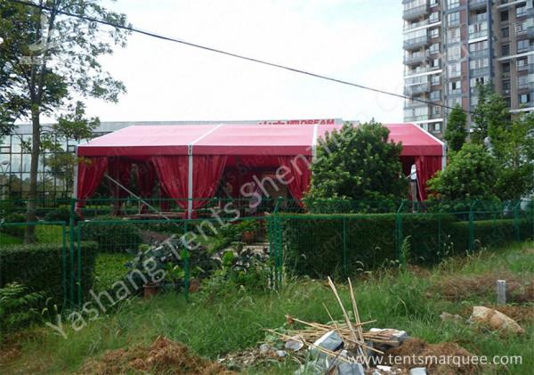 12M Red Fabric Cover Wedding Tent Decoration , Wedding Canopy Tent Aluminum Alloy Frame