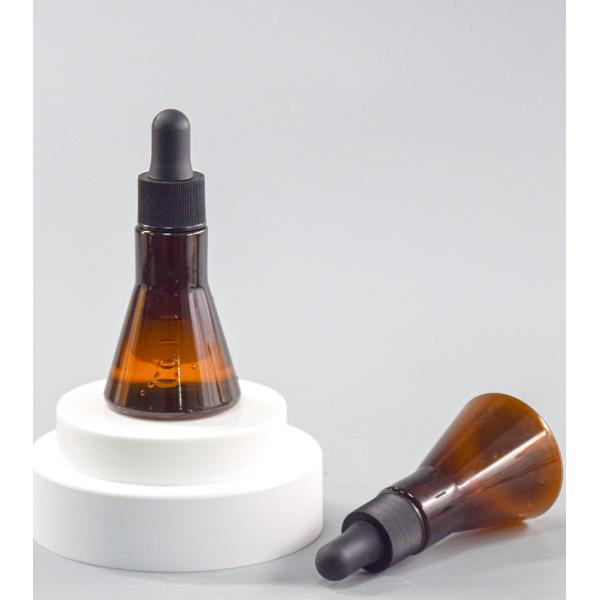Botella de empaquetado del dropper de la esencia cosmética del ANIMAL DOMÉSTICO 20ml del color de Brown