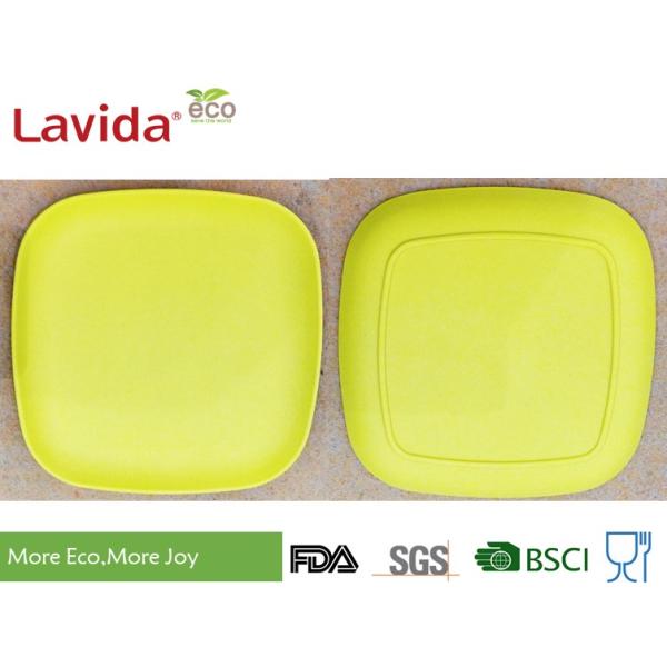 Square Shape Bamboo Recyclable Plates Shatter - Proof Multiple Sizes For Special Events