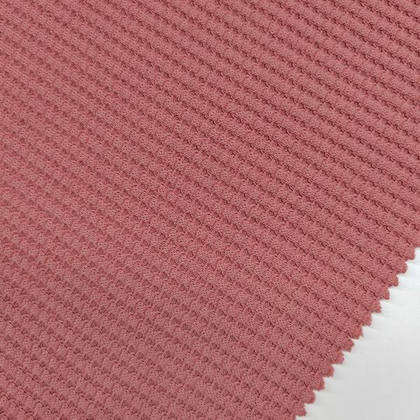 Eco Friendly Organic Cotton Recycled Polyester 3*3 Waffle Women Top Fabric