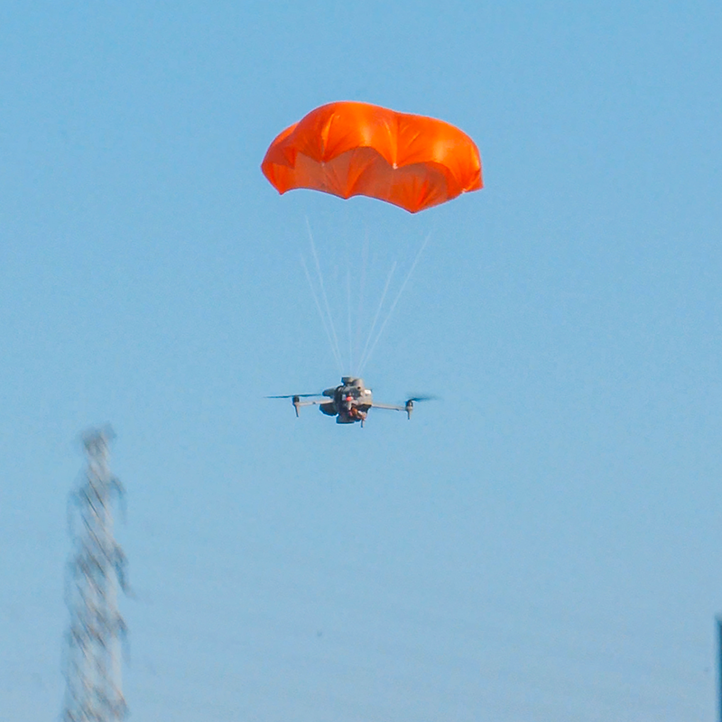 53g Drone Rescue Parachute 60×60×45mm DJI Drone Parachute With Dual Sensor Detection