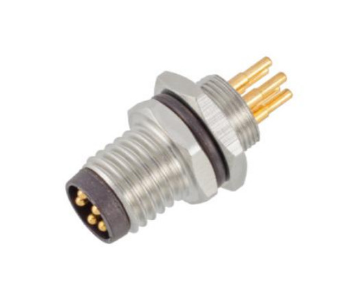 Промышленный M8 Мужской передний разъем со свинцовым терминалом с 3/4 штифтом