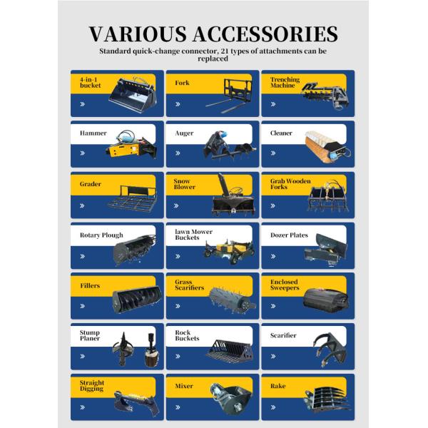 Многофункциональная сцепная сдвижная загрузка для смешивания бетона, снятия снега и чистки