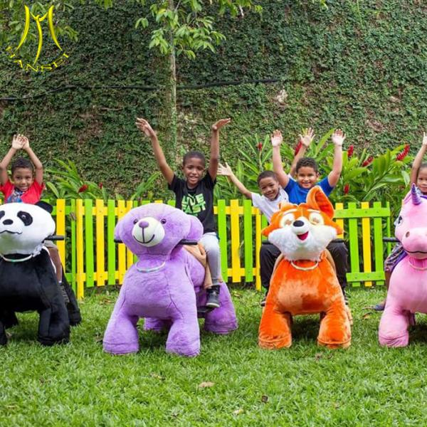Hansel funfair rides plush battery operated scooters ride on horses for sale
