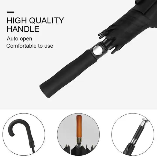 Wind Proof Custom Folding Capsule Luxury Umbrella With Logo Printing For 27inch 8k