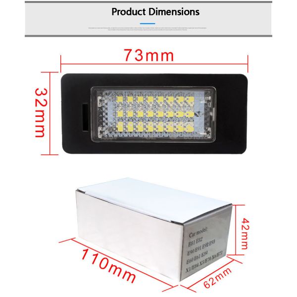 Demillon Automotive Led License Plate Lights and Other Light Accessories Are Suitable for Bmw E39/E82 License Plate Lights