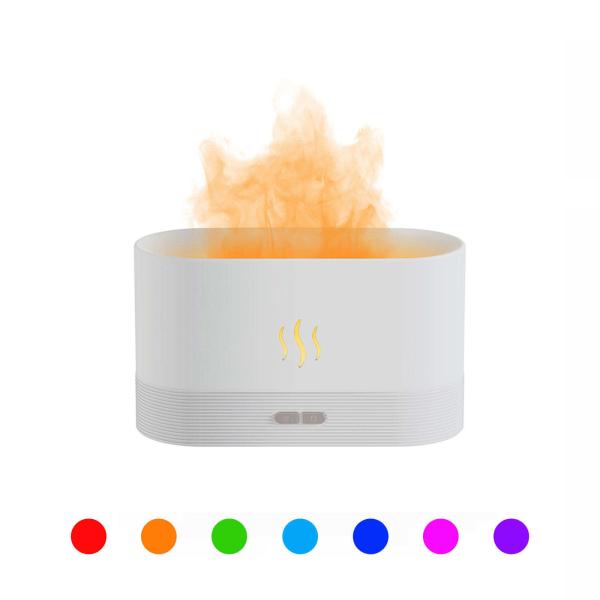 Última Venda Quente Luftbefeuchter 180Ml Aroma Colorido RGB LED Diffuser 3d Humidificador de Chama de Óleo Ultrassônico Flame Aroma Diffuser