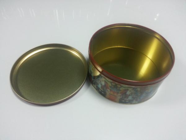 Recipientes de armazenamento da lata do biscoito do Natal, caixas pequenas cilindróidas da lata do armazenamento do alimento