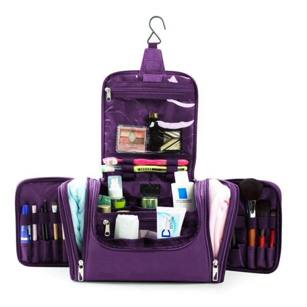 Large Capacity Promotional Toiletry Bag , Ladies Toiletry Travel Bags