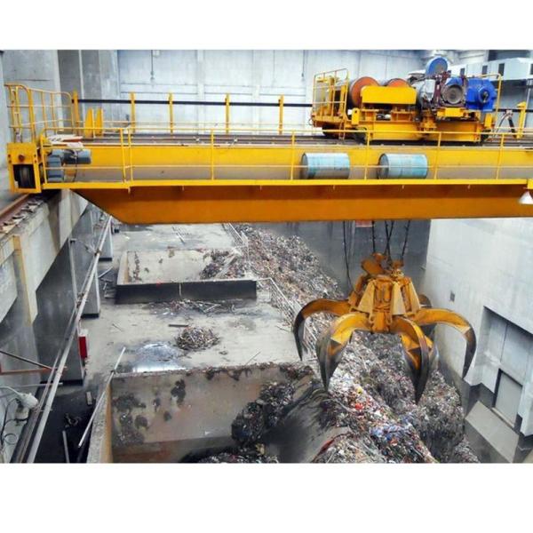 Warehouse Double Girder Overhead Crane With Grab Bucket