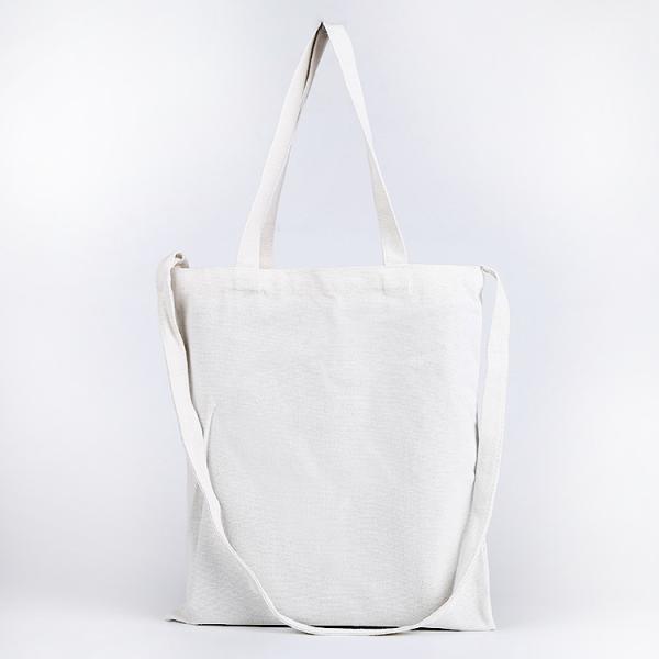 Customized Color Plain White Cotton Canvas Reusable Shopping Tote Bag for School Life