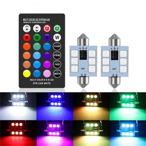 C5W C10W Festoon RGB LED Car Interior Dome Light Bulb