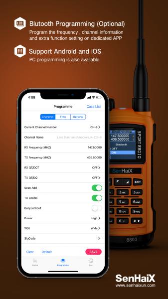 SenHaiX 8800 5W UHF VHF Walkie Talkie with 128 Channels