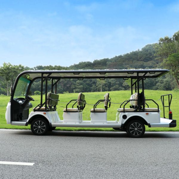 White 14 Person Electric Sightseeing Bus
