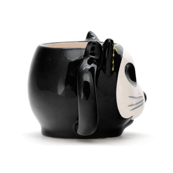 Самый продаваемый милый глиняной 3D в форме кошки Дизайн керамических кружек для животных с 3D ручной краской