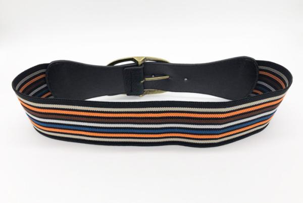 Women's Multicolor Elastic Belts 7.8cm Width With Anti-brass Buckle​