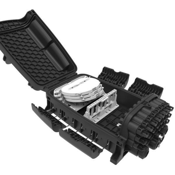 GFS-24QX Fiber Distribution Box IP68 378*255*116mm max 72cores 24 household aerial/wall/pole-mounted