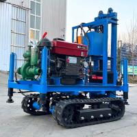 Forage hydraulique de puits d'eau domestique à petites roues diesel