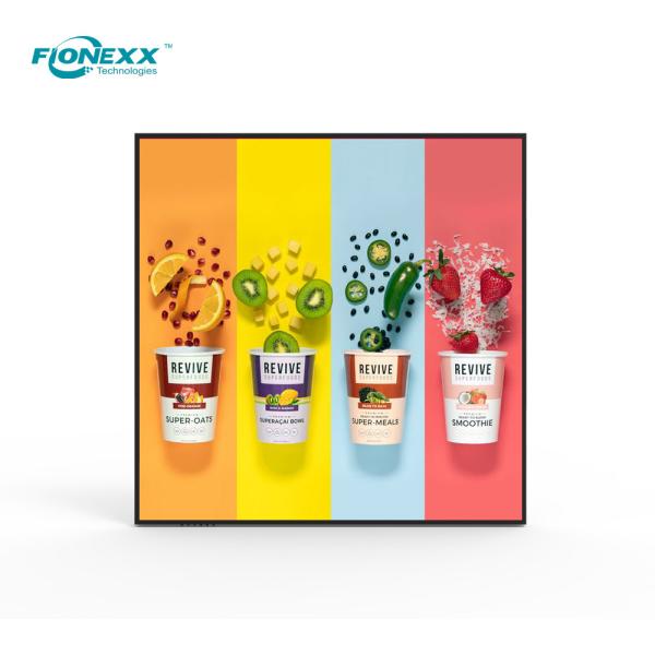 33Écran LCD carré de 2 pouces, montage numérique mural de 500 nits.