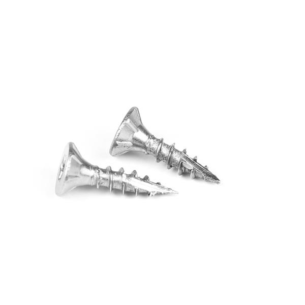 Trim Pozi doble cabeza plana tornillo de cartón de astillas contrafundido de cabeza de cubierta tornillos para suelo de madera