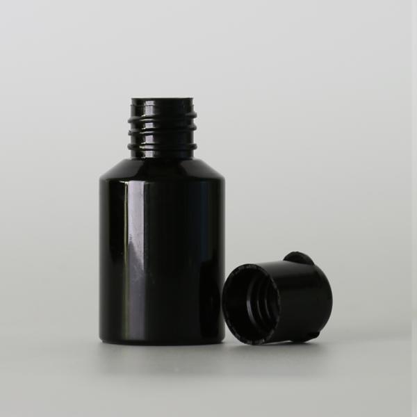Empty Liquid Plastic Lotion Bottles 30ml Black Color Essential Oil Bottle