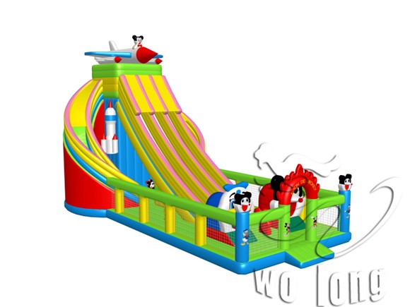 high inflatable slide, children slide