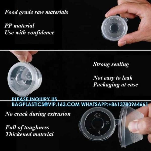 1oz 1.5oz 2oz 3.25oz 4oz 5oz Biodegradable Disposable Food Transparent Sauce Cups Takeaway Food Sauce Container