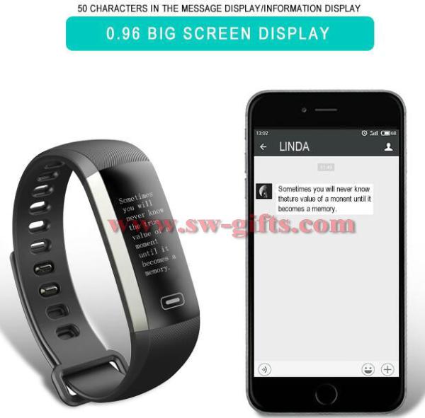Blood pressure heart rate monitor Blood oxygen 50 Letter message push large smart Fitness Bracelet Watch intelligent